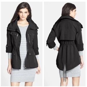 BCBGMaxAzria Brooke Black Utility Jacket Size XXS